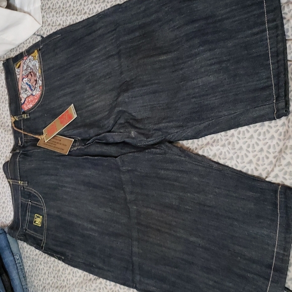 Kanji Preaiva designer jean shorts 38x18